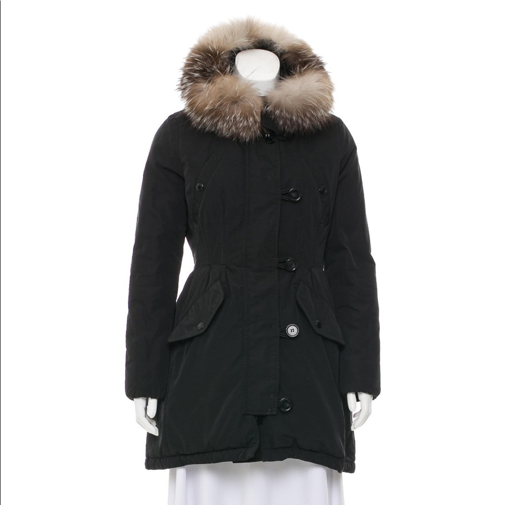 Moncler fox trimmed Aredhel down coat